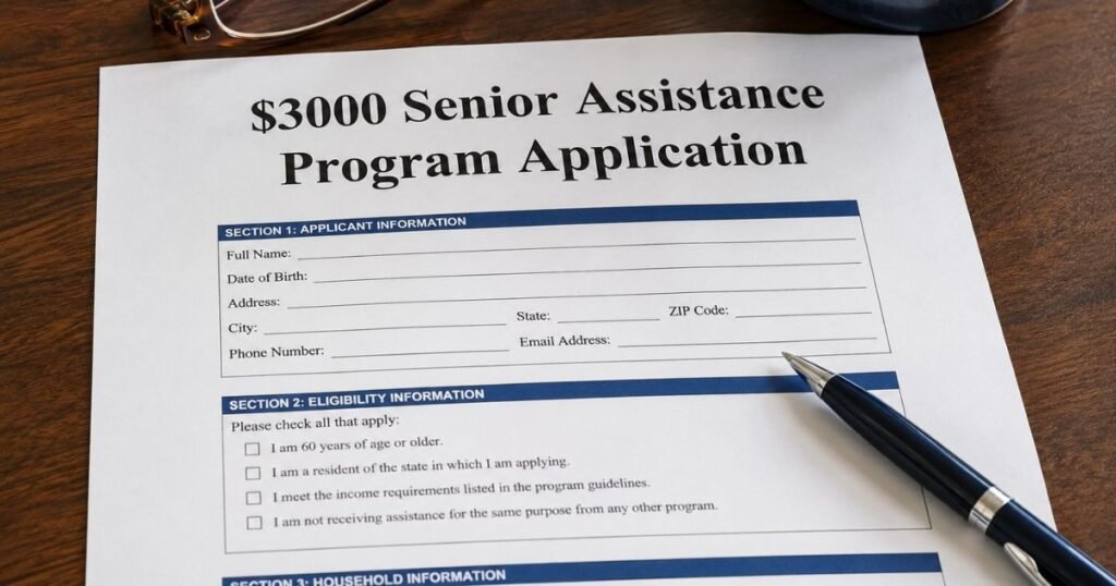 $3000 Senior Assistance Program Application